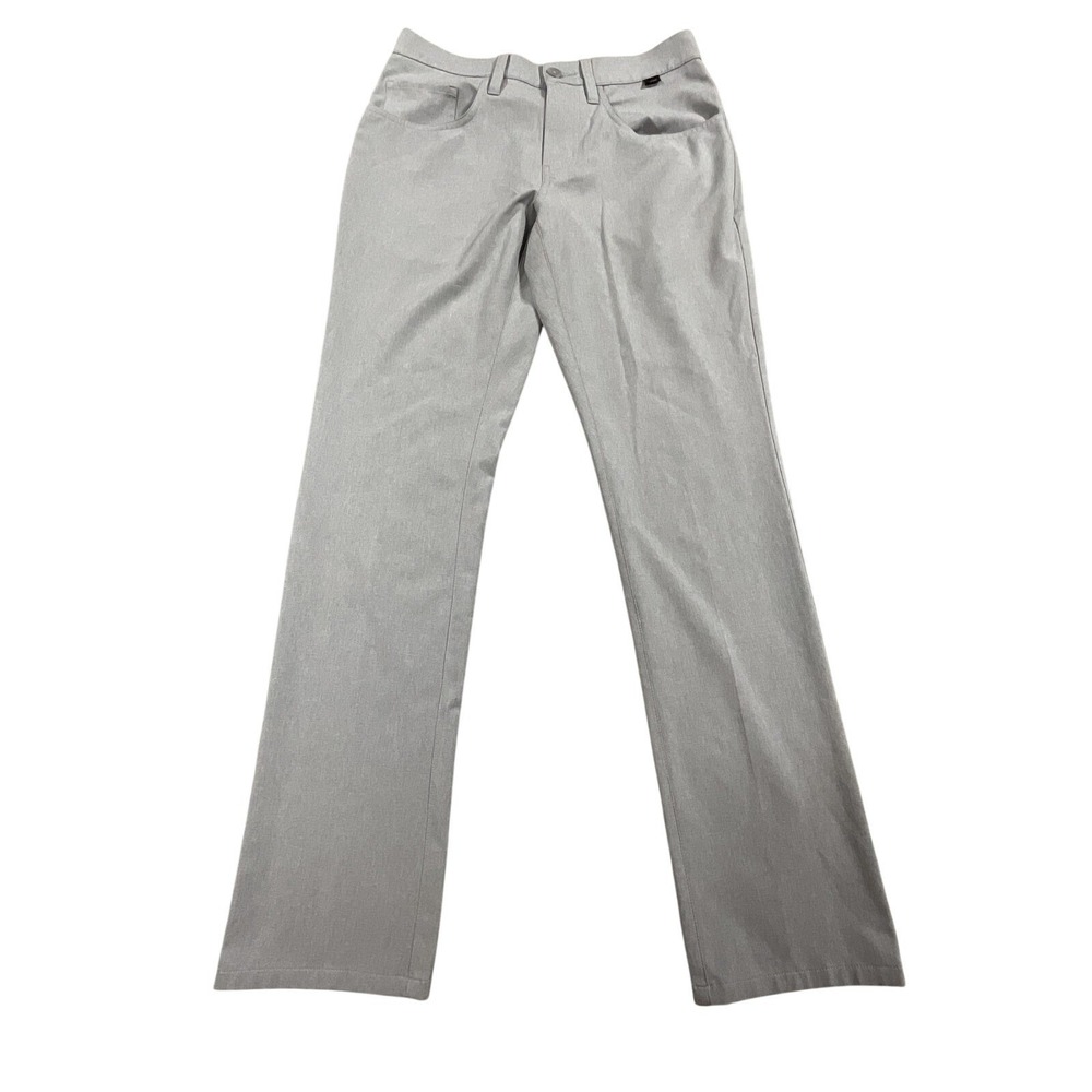 Travis Mathew Golf‎ Pants Men 30 Gray Slim Polyester Blend Pockets Logo Casual